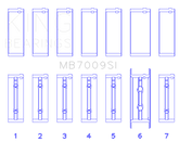 King 89-15 Dodge Cummins Diesel 5.9L 6.7L Inline 6 (Size STD) Main Bearing Set