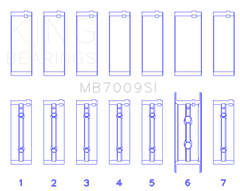 King 89-15 Dodge Cummins Diesel 5.9L 6.7L Inline 6 (Size STD) Main Bearing Set