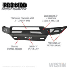 Westin 16-19 Chevy/GMC Silverado/Sierra 1500 Pro-Mod Front Bumper