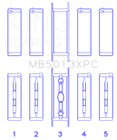 King Chevy LS1 / LS2 / LS6 (Size STD) Performance Main Bearing Set w/ pMaxKote