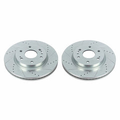 Power Stop 19-20 Chevrolet Silverado 1500 Front Evolution Drilled & Slotted Rotors - Pair