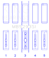 King GM 294/325/345/364CI 4.8/5.3/5.7/6.0L L20/LS1/LS2/LS4/LS6 (Size STD) Main Bearing Set