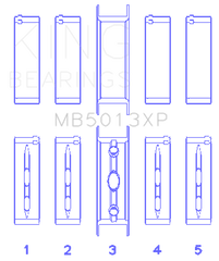 King Chevy LS1 / LS6 / LS3 (Size STD) Performance Main Bearing Set