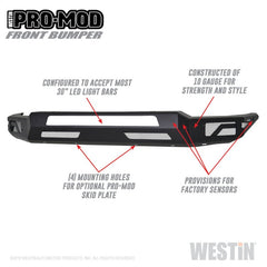 Westin 2019 Dodge Ram 1500 ( Excludes 1500 Classic & Rebel Models ) Pro-Mod Front Bumper