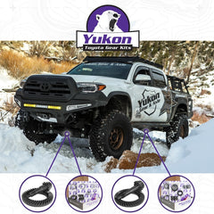 Yukon Gear Ring & Pinion Gear Kit Front & Rear for Toyota 8.75/8IFS Diff (A/T w/E-Locker) 5.29 Ratio