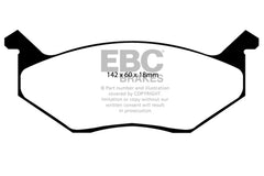 EBC 80-83 Chrysler Cordoba 3.7 Redstuff Front Brake Pads