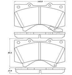StopTech 07-17 Toyota Tundra Street Performance Front Brake Pads