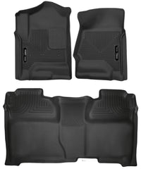 Husky Liners 14-18 Chevrolet Silverado Crew Cab X-Act Contour Front & Second Seat Floor Liners