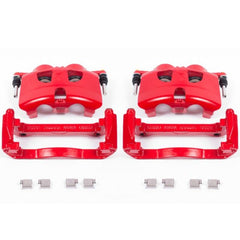 Power Stop 12-19 Ford F-150 Front Red Calipers w/Brackets - Pair